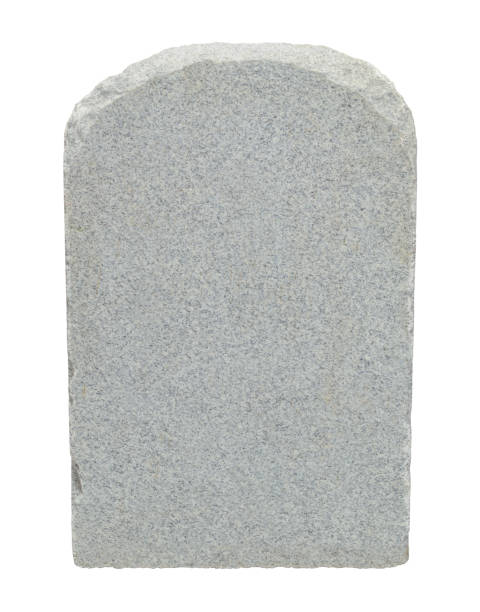 Grave Stone Tombstone With Copy Space Isolated on White Background. tombstone stock pictures, royalty-free photos & images