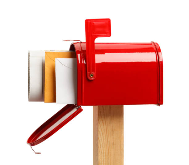 roten mail box voll - mailbox mail us mail letter stock-fotos und bilder