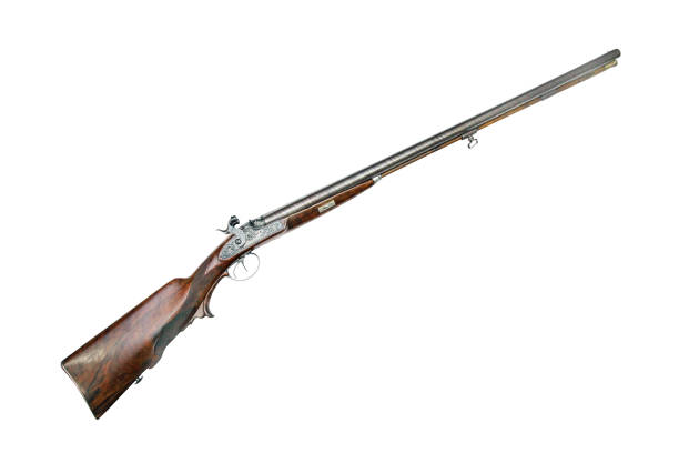 istock Hunting double-barrel gun with capsule lock. 872594126