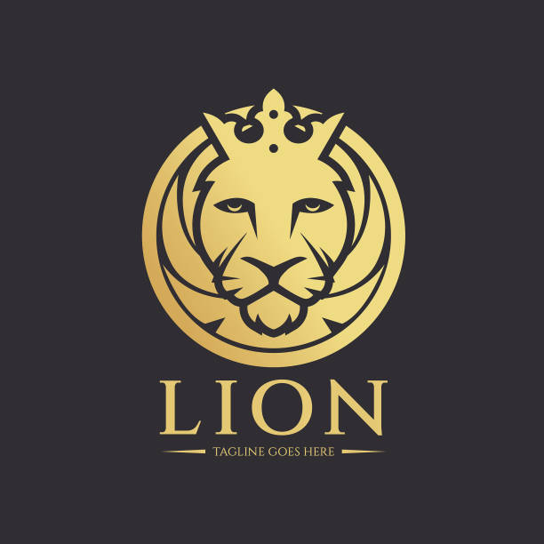 illustrazioni stock, clip art, cartoni animati e icone di tendenza di icona leone - illustrazione vettoriale - tiger roaring danger power