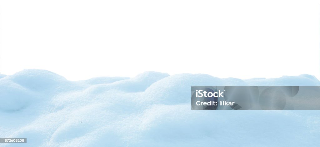 snow isolated on white background Snowdrift Stock Photo