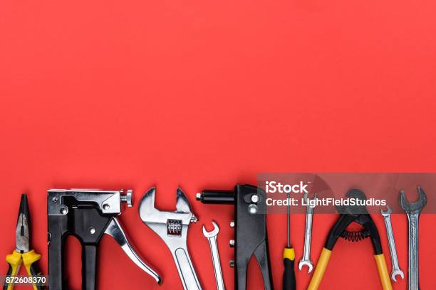 Different Reparement Tools Stock Photo - Download Image Now - Work Tool, Gardening Equipment, Toolbox