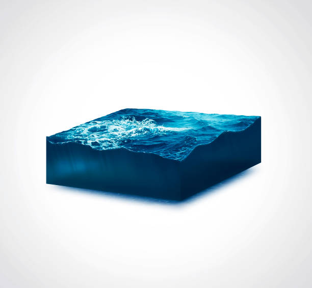 istock 3d isolated illustration section storm sea with big waves on white background 872608714