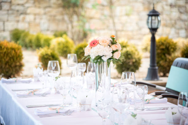 istock Beautiful table decoration for a garden party/wedding 872608940