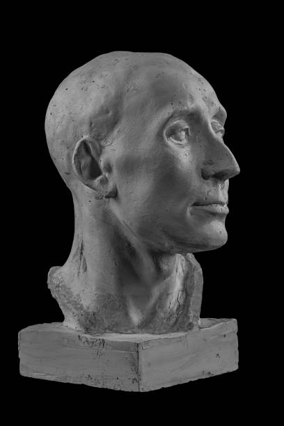 istock White plaster bust sculpture portrait of a young man 872612190