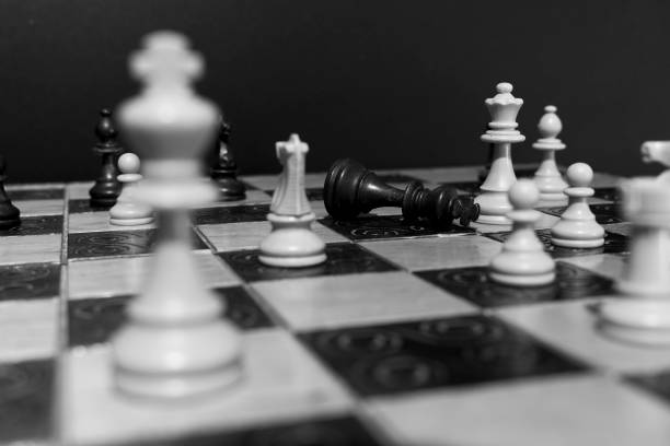 istock Chess photographed on a chessboard 872614726
