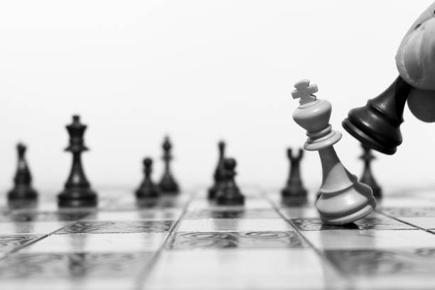 istock Chess photographed on a chessboard 872615160
