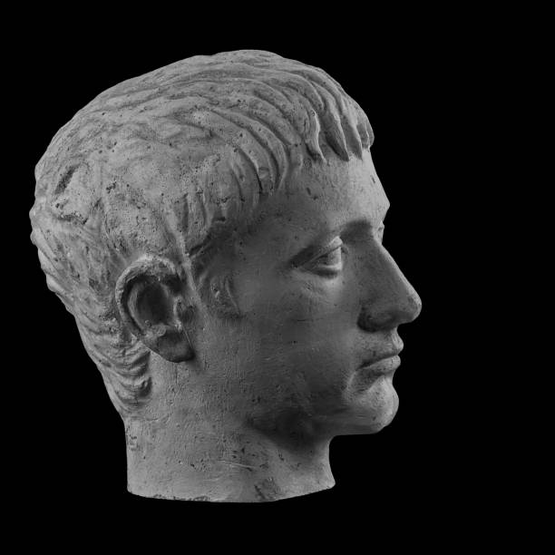 istock White plaster bust sculpture portrait of a young man 872615726