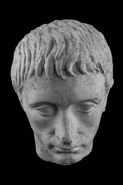 istock White plaster bust sculpture portrait of a young man 872618478