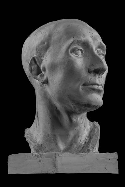 istock White plaster bust sculpture portrait of a young man 872618824
