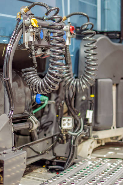 istock Wires in the factory, engine room. 872619036