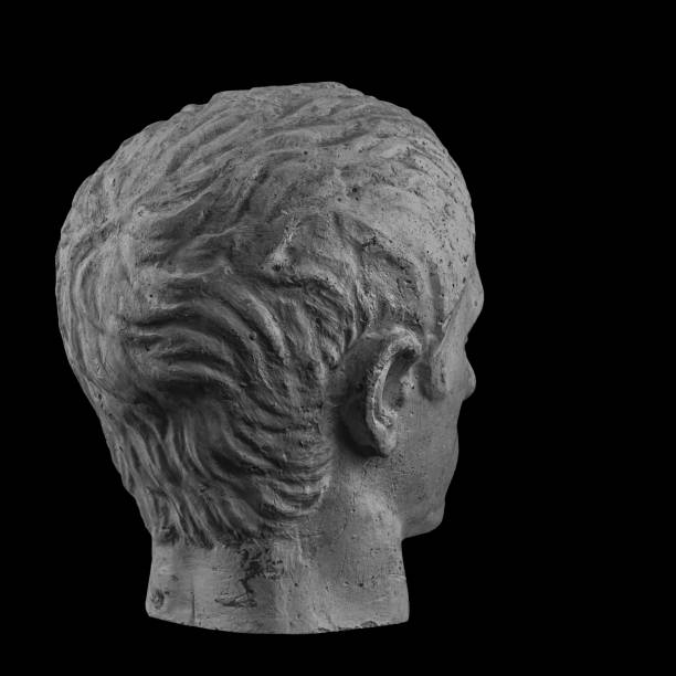 istock White plaster bust sculpture portrait of a young man 872619044