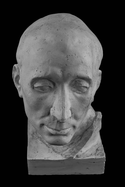 istock White plaster bust sculpture portrait of a young man 872619156