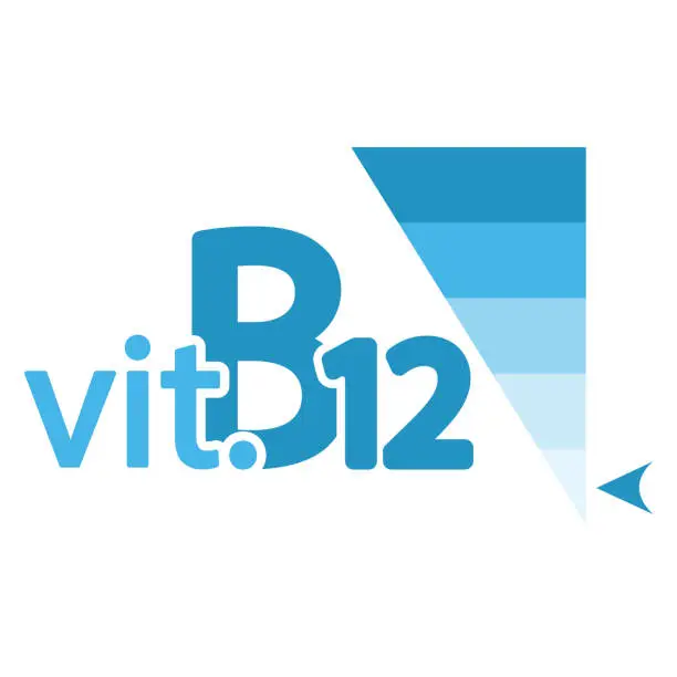 Vector illustration of Vitamin B12 Content Indicator Sign