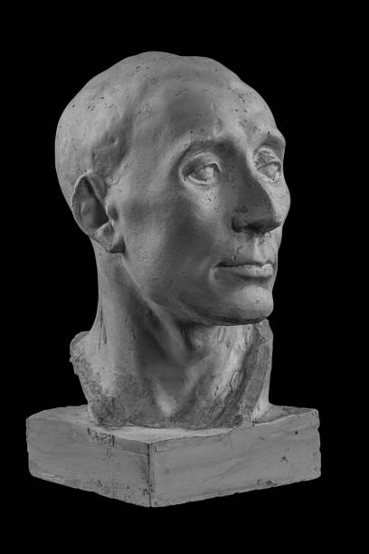 istock White plaster bust sculpture portrait of a young man 872619210