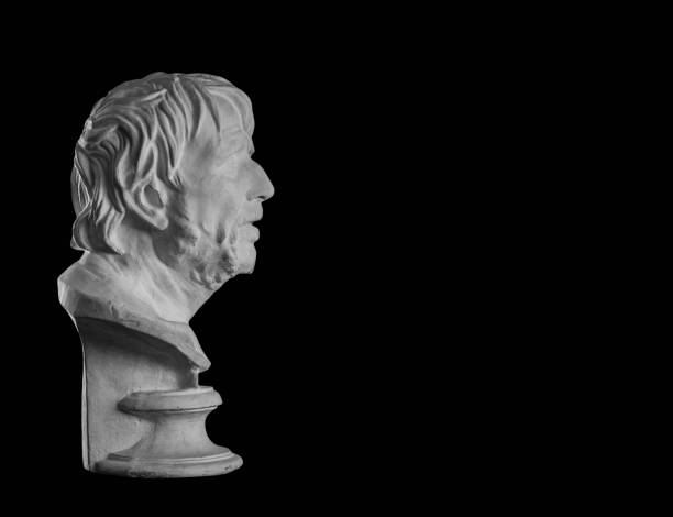 istock White plaster bust sculpture portrait of a old man 872622060