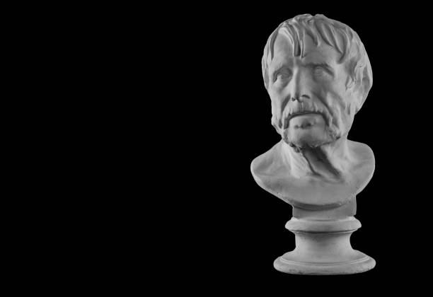 istock White plaster bust sculpture portrait of a old man 872622118