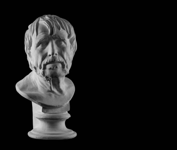 istock White plaster bust sculpture portrait of a old man 872622200