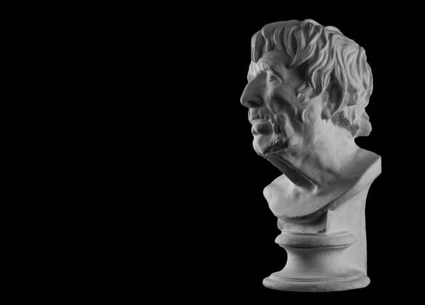 istock White plaster bust sculpture portrait of a old man 872624610