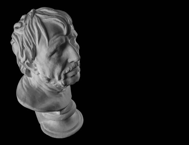 istock White plaster bust sculpture portrait of a old man 872624760