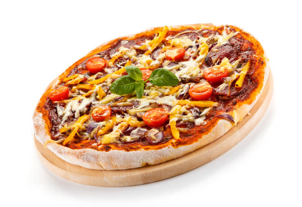 istock Pizza pepperoni with tomatoes, mushrooms and pepper 872624860