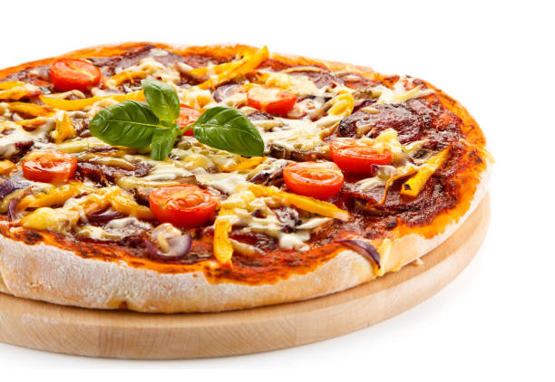 istock Pizza pepperoni with tomatoes, mushrooms and pepper 872625190