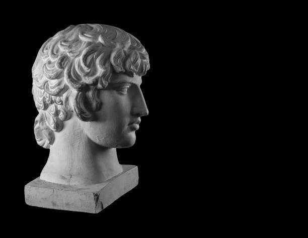 istock White plaster bust sculpture portrait of a young man 872626830