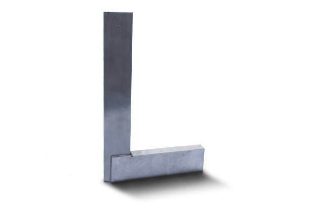 istock Engineers high accuracy set square or engineers square for metal or wood work on white background 872632004