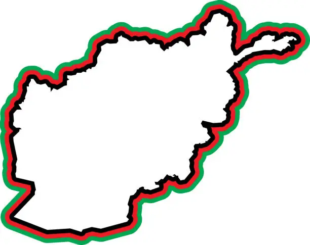 Vector illustration of Afghanistan Outline
