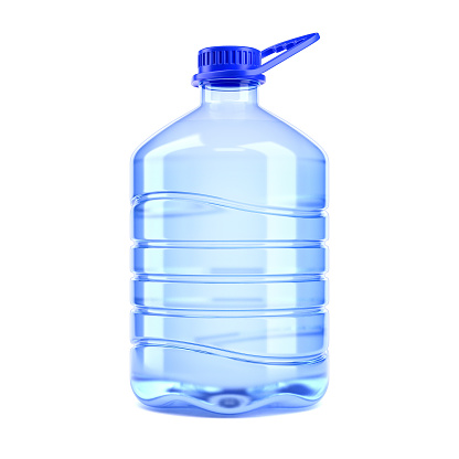 Big bottle of water on a white background 3d rendering