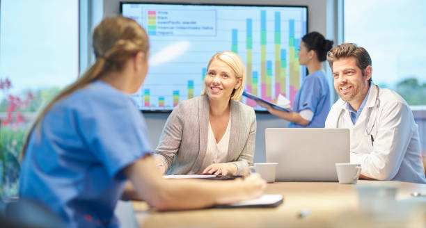 istock medical student chatting to management 872642126