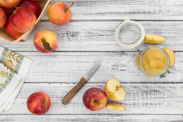 istock Portion of homemade Applesauce (selective focus) 872643378