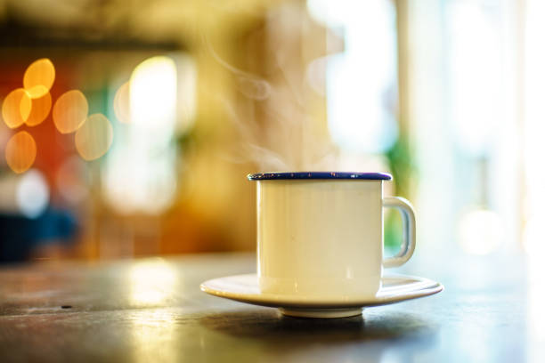 istock Coffee Americano on enamel metal mug 872649368