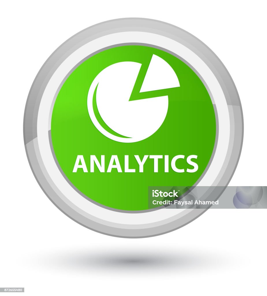 Analytics Graphics Green Analytics Prime Soft Green Round Button Stock Illustration - Download ...