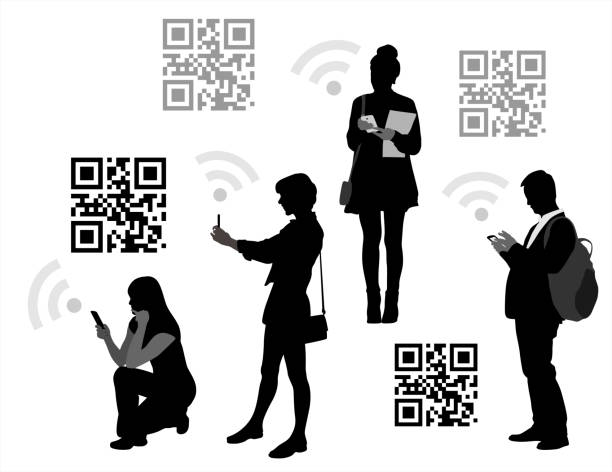 Someone Using Qr Code 2,100+ Person Scanning Qr Code Stock Illustrations, Royalty-Free Vector ...