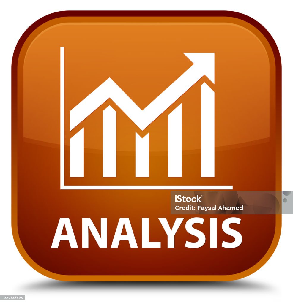 Analysis Button Rectangular Analysis Special Brown Square Button Stock Illustration - Download ...