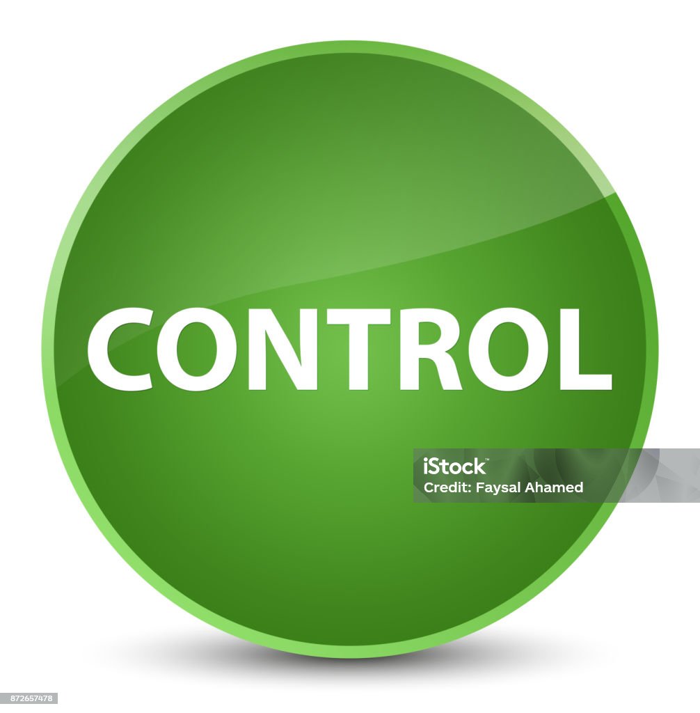 Control Elegant Soft Green Round Button Stock Illustration - Download ...