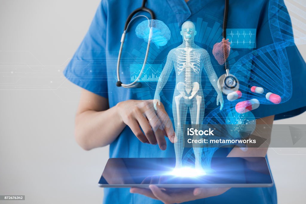 Medical technology concept. Electronic medical record. Healthcare And Medicine Stock Photo
