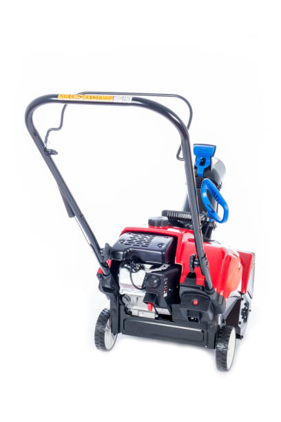 istock Red Gas Snowblower Isolated on White 872676738