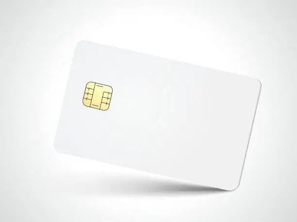 Vector illustration of blank chip card