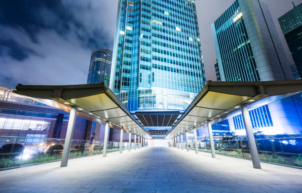 istock empty car park front of modern building,Hong Kong 872684022