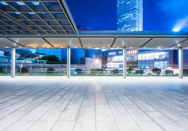 istock empty car park front of modern building,Hong Kong 872684182
