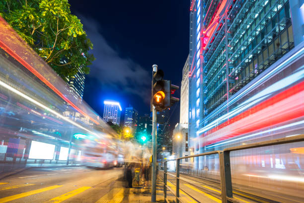 istock busy traffic at night in downtown Hong Kong 872687172