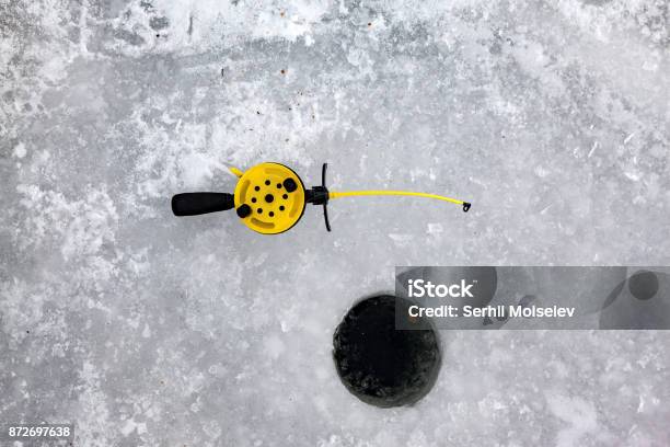 A Winter Fishing Set Stock Photo - Download Image Now - Activity, Catch of Fish, Cold Temperature