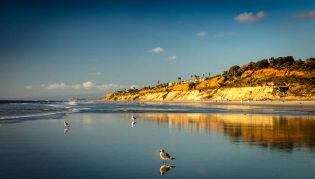 Southern California Del mar beach sunset, Autumn