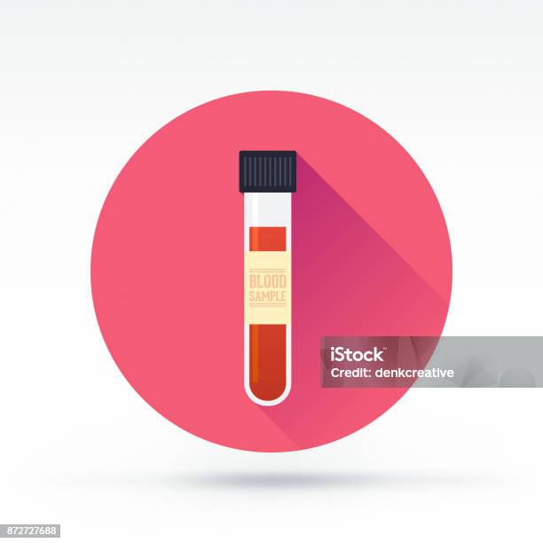 Blood Sample Stock Illustration - Download Image Now - Blood Test, Blood, Test Tube