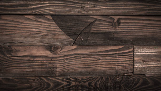 istock Wood table floor with natural pattern texture. Empty template  wood board can be used as background. 872743294
