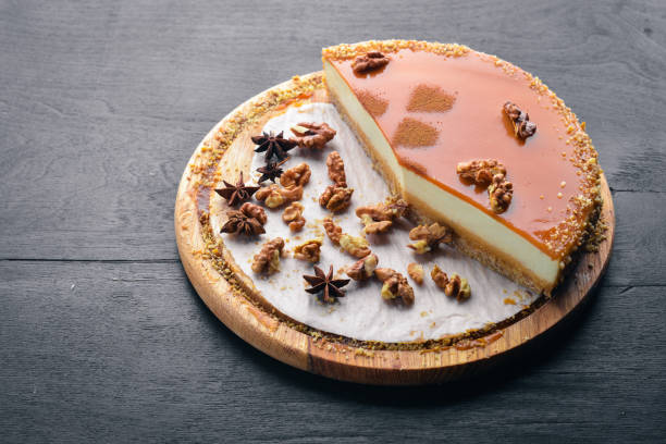 istock Nutcake. On a wooden background. Top view. Free space for your text. 872750552