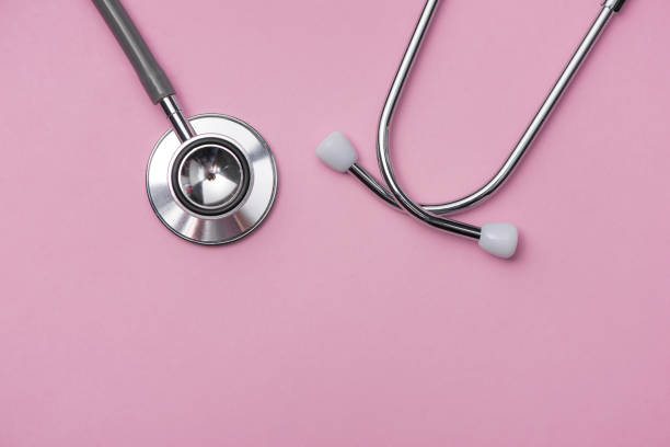 istock Medical concept. The stethoscope on pink background. 872756710