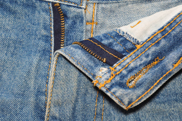 istock Jean zipper.Close up jean zipper. 872757314